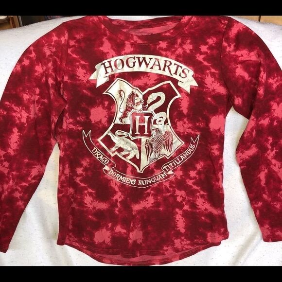 NWOT Kids 10/12 Harry Potter Hogwarts LS Shirt - Picture 1 of 4